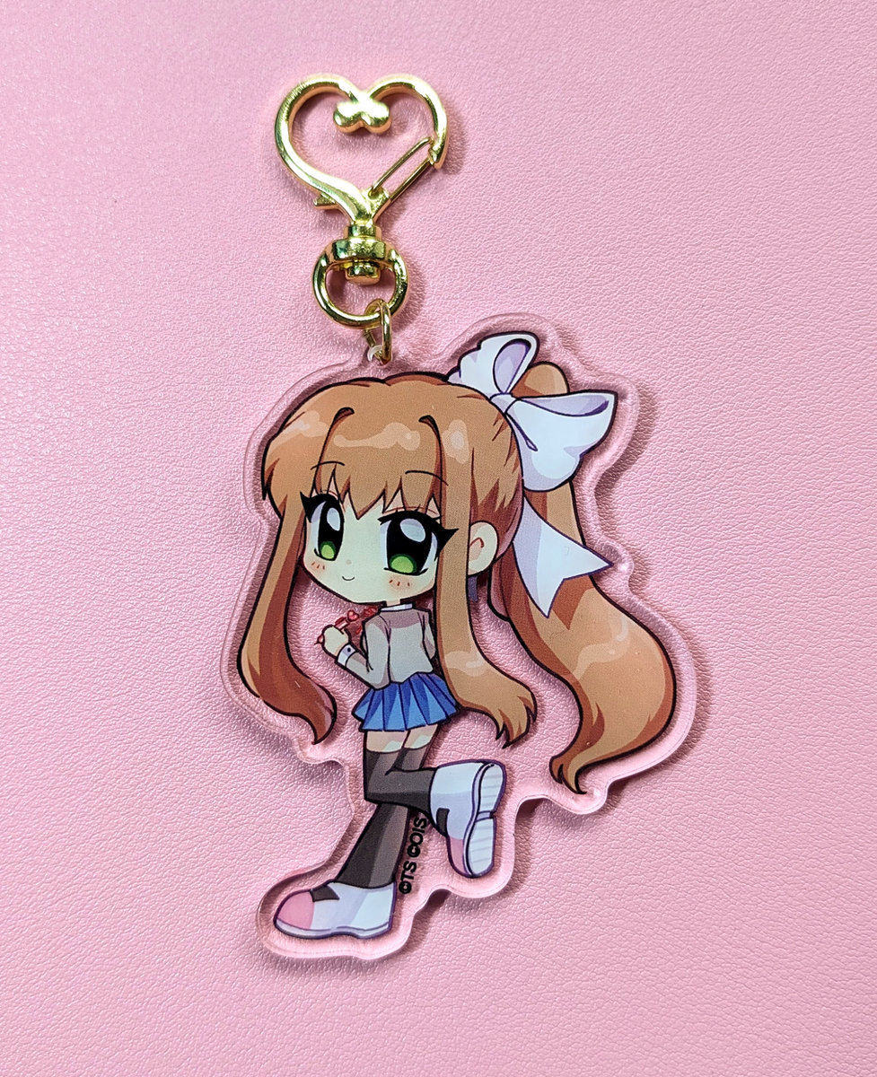 Monika Acrylic Keychain (Glitch Version) – Ocean In Space