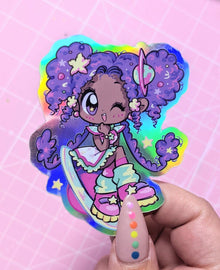  Galaxy Girl Paida Holographic Sticker