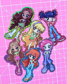  Winx Club Glitter Stickers