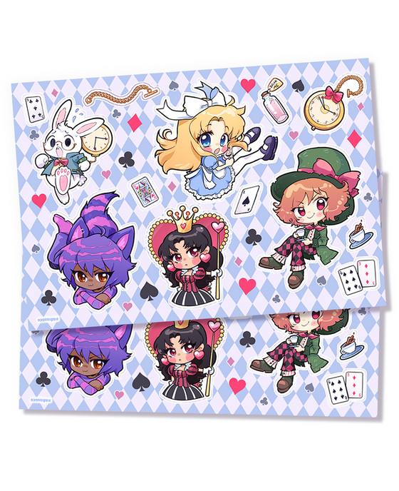 Alice In Wonderland Sticker Sheets (Set of 2)