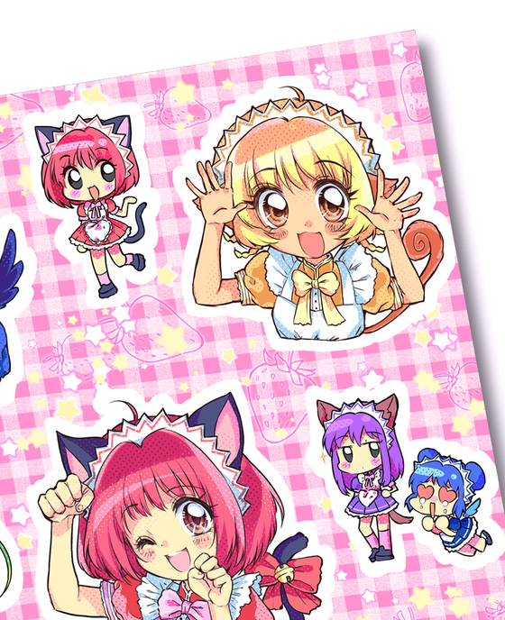 Cafe Mew Mew Sticker Sheets (Set of 2)