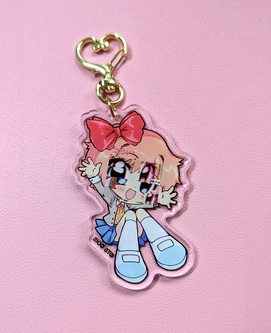 Sayori Acrylic Keychain (Glitch Version)