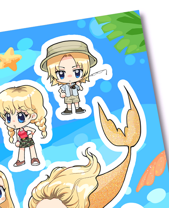 H2O: Just Add Water Sticker Sheets (Set of 2)