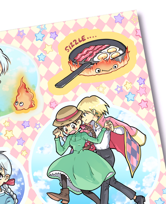 Howl's Moving Castle Sticker Sheets (Set of 2)