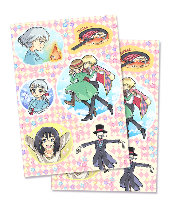 Howl's Moving Castle Sticker Sheets (Set of 2)