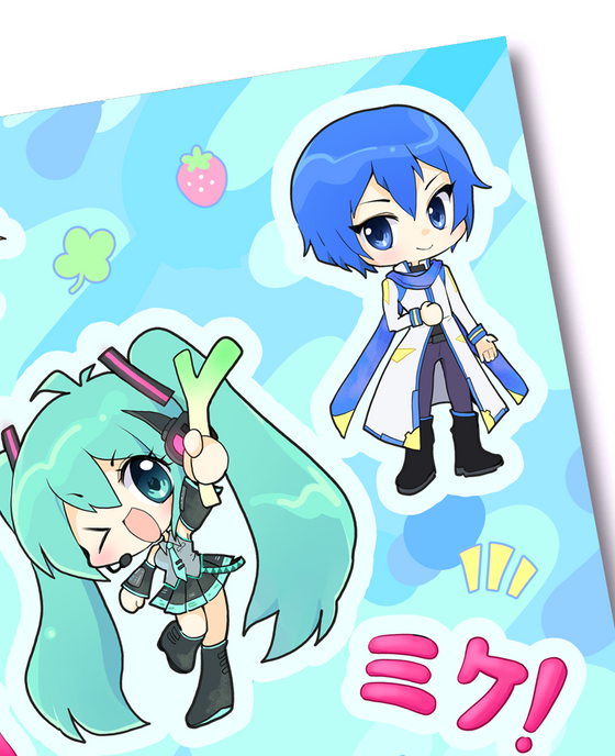 Hatsune Miku Sticker Sheets (Set of 2)