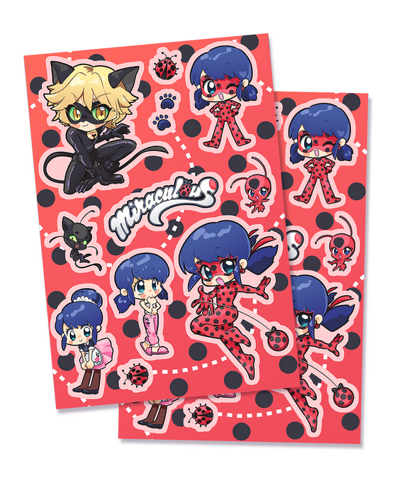 Miraculous Ladybug Sticker Sheets (Set of 2)