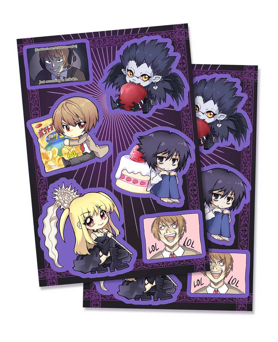 Misa Death Note Sticker Sheets (Set of 2) – Ocean In Space