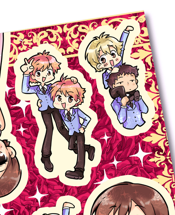 Ouran Highschool Host Club Sticker Sheets (Set of 2)
