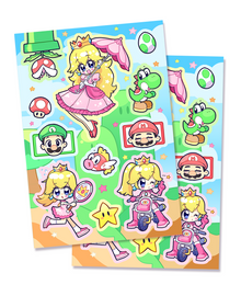  Princess Peach Sticker Sheet (Set of 2)