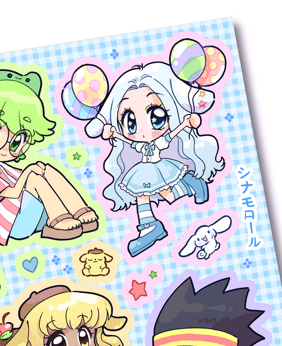 Cinnamoroll x Pompompurin Sticker Sheets (Set of 2)