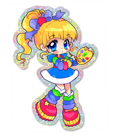 Rainbow Brite Glitter Sticker