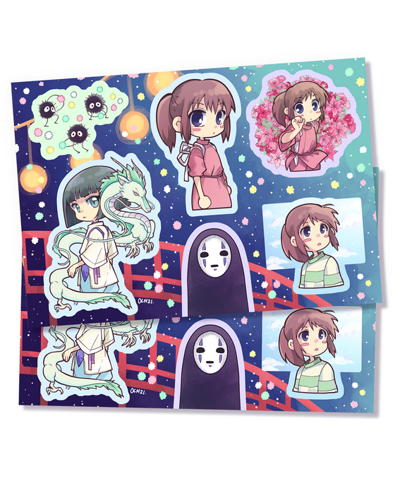 Spirited Away Sticker Sheets (Set of 2)