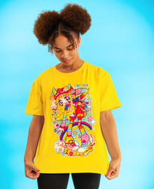  Rainbow Splash BIG ASS Tee (Yellow)