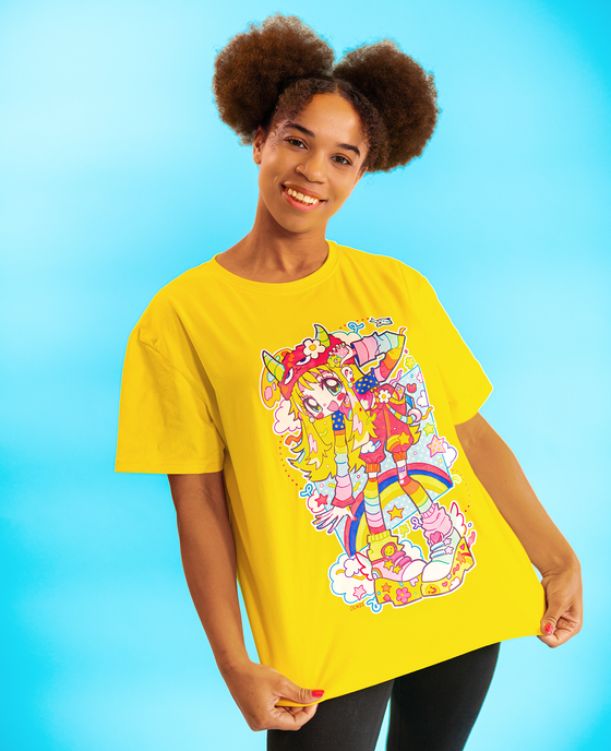Rainbow Splash BIG ASS Tee (Yellow)