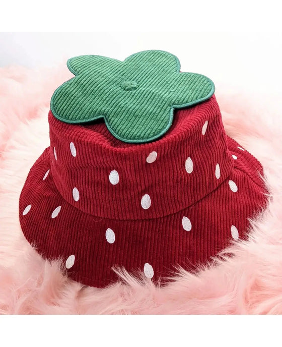 Strawberry Bucket Hat Corduroy Ver.