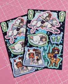  Princess Mononoke Sticker Sheets (Set of 2)