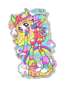 Rainbow Splash Glitter Sticker