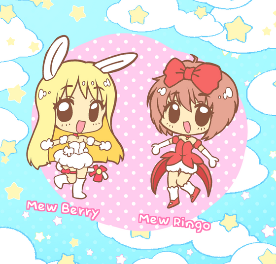 Tokyo Mew Mew Enamel Pins - Berry & Ringo (Old design)