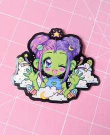  Alien Gal Vinyl Sticker